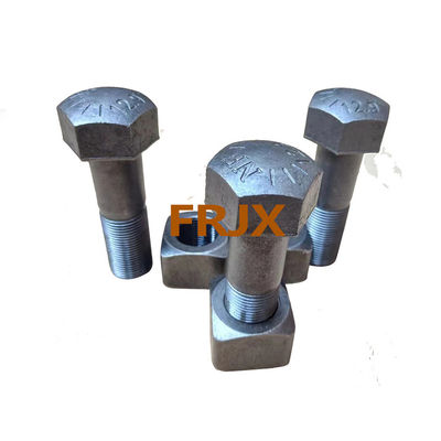 গুণ  Heavy Duty Excavator Track Bolts New Quenching And Tempering Heat Treatment Zinc Finish কারখানা